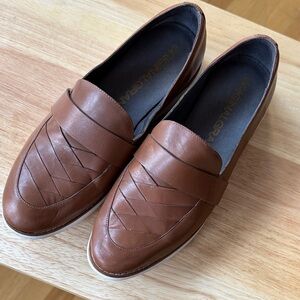 Cole Haan Tan Leather Slip-On Loafers